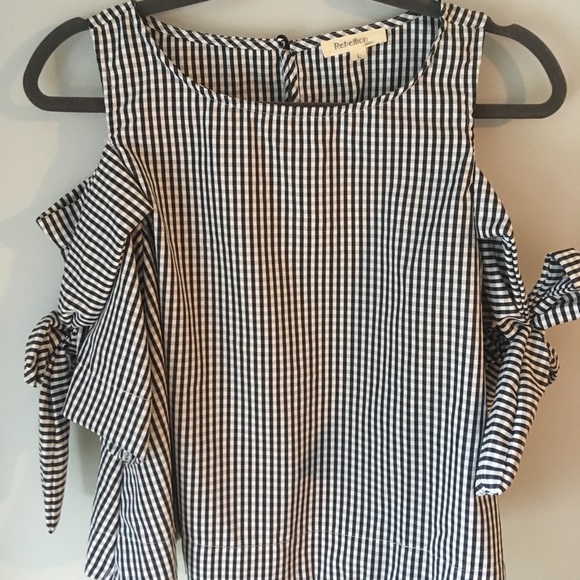 Rebellion Cold-Shoulder Blouse - Picture 1 of 4
